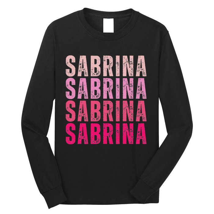 Personalized Name Sabrina I Love Sabrina Vintage Long Sleeve Shirt