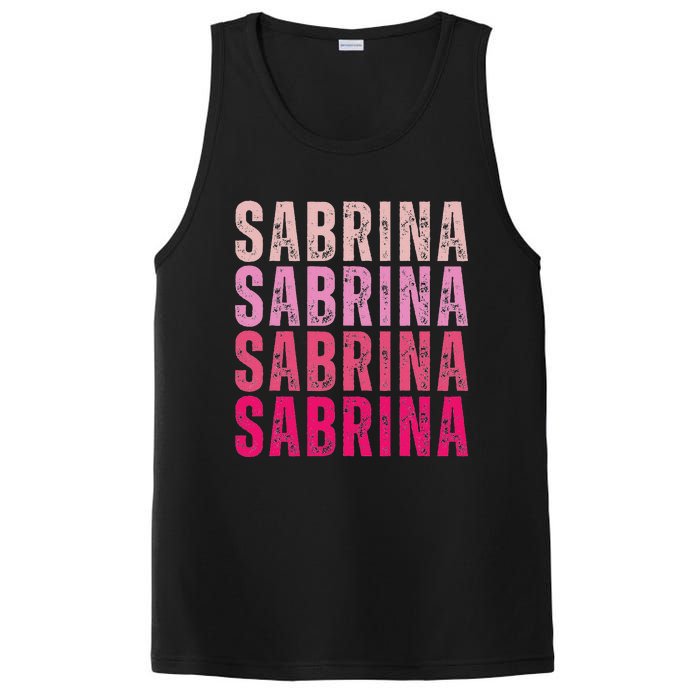 Personalized Name Sabrina I Love Sabrina Vintage PosiCharge Competitor Tank