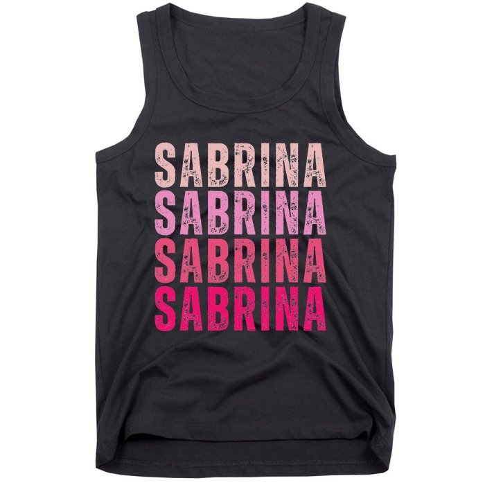 Personalized Name Sabrina I Love Sabrina Vintage Tank Top