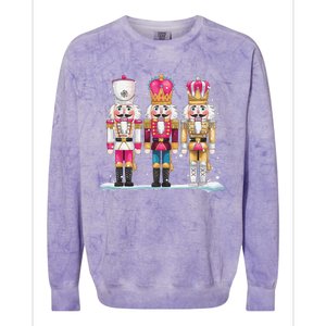 Pin.K Nutcracker Squad Xmas Funny Christmas Colorblast Crewneck Sweatshirt