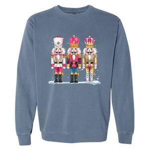 Pin.K Nutcracker Squad Xmas Funny Christmas Garment-Dyed Sweatshirt