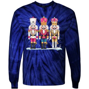 Pin.K Nutcracker Squad Xmas Funny Christmas Tie-Dye Long Sleeve Shirt