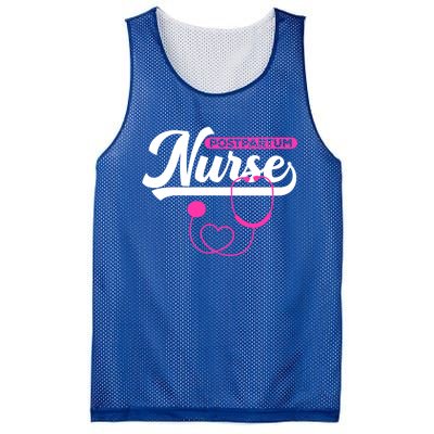 Postpartum Nursing Stethoscope Mother Nurse Funny Mom Gift Mesh Reversible Basketball Jersey Tank