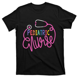 Pediatric Nurse Stethoscope Peds Nursing Life Nurse School T-Shirt