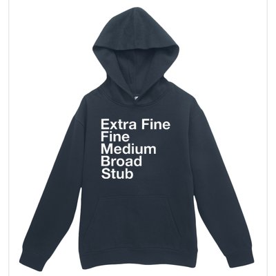 Pen Nib Sizes Urban Pullover Hoodie