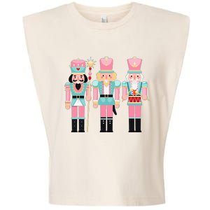 Pink Nutcracker Squad Xmas Pink Christmas Pajamas  Garment-Dyed Women's Muscle Tee