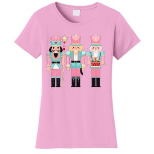 Pink Nutcracker Squad Xmas Pink Christmas Pajamas  Women's T-Shirt