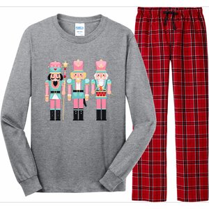 Pink Nutcracker Squad Xmas Pink Christmas Pajamas  Long Sleeve Pajama Set