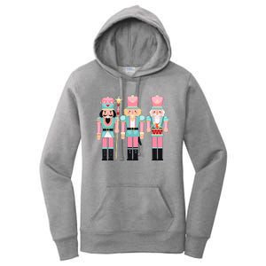 Pink Nutcracker Squad Xmas Pink Christmas Pajamas  Women's Pullover Hoodie