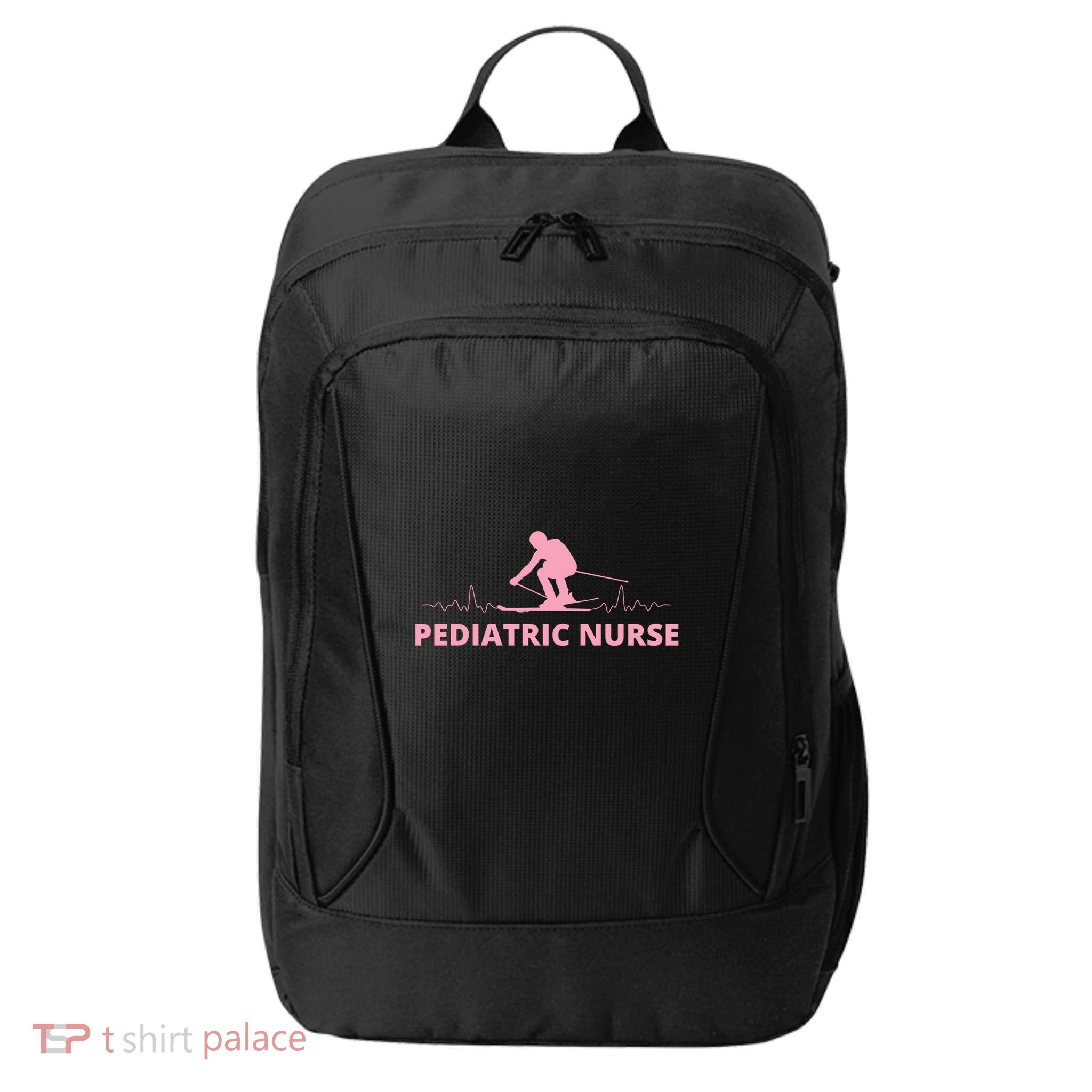 Pediatric Nurse Skiing Lover Funny Skiers Gifts City Backpack