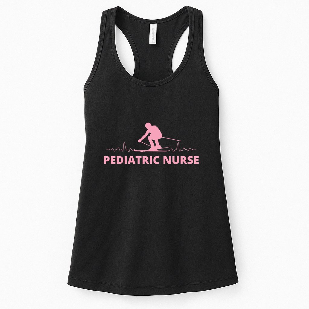 Pediatric Nurse Skiing Lover Funny Skiers Gifts Womens Tank Top