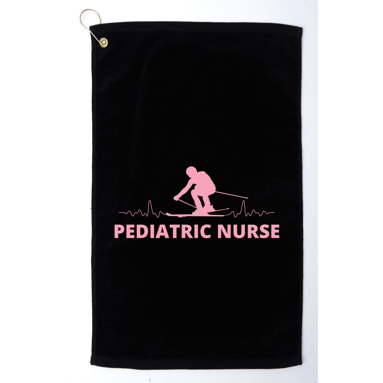 Pediatric Nurse Skiing Lover Funny Skiers Gifts Golf Towel