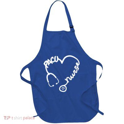 Pacu Nurse Stethoscope Nursing Great Gift Full-Length Apron With Pockets