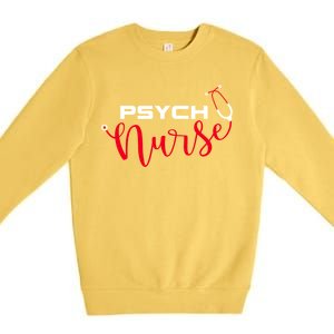 Psychiatric Nurse Stethoscope Psych Nurse Gift Premium Crewneck Sweatshirt