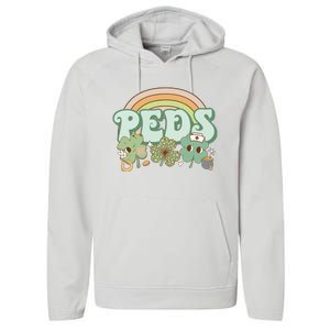 Pediatrics Nurse St Patricks Day Performance Fleece Hoodie