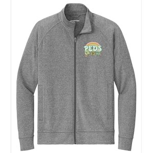 Pediatrics Nurse St Patricks Day Stretch Full-Zip Cadet Jacket