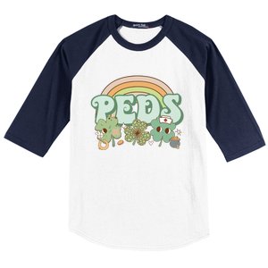 Pediatrics Nurse St Patricks Day Baseball Sleeve Shirt