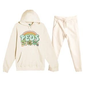 Pediatrics Nurse St Patricks Day Premium Hooded Sweatsuit Set