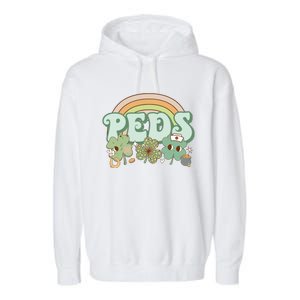 Pediatrics Nurse St Patricks Day Garment-Dyed Fleece Hoodie