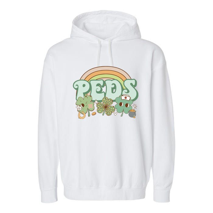 Pediatrics Nurse St Patricks Day Garment-Dyed Fleece Hoodie