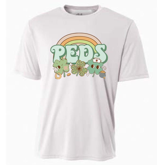 Pediatrics Nurse St Patricks Day Cooling Performance Crew T-Shirt