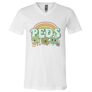 Pediatrics Nurse St Patricks Day V-Neck T-Shirt