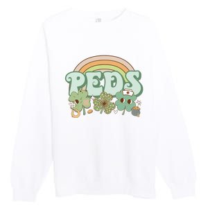 Pediatrics Nurse St Patricks Day Premium Crewneck Sweatshirt