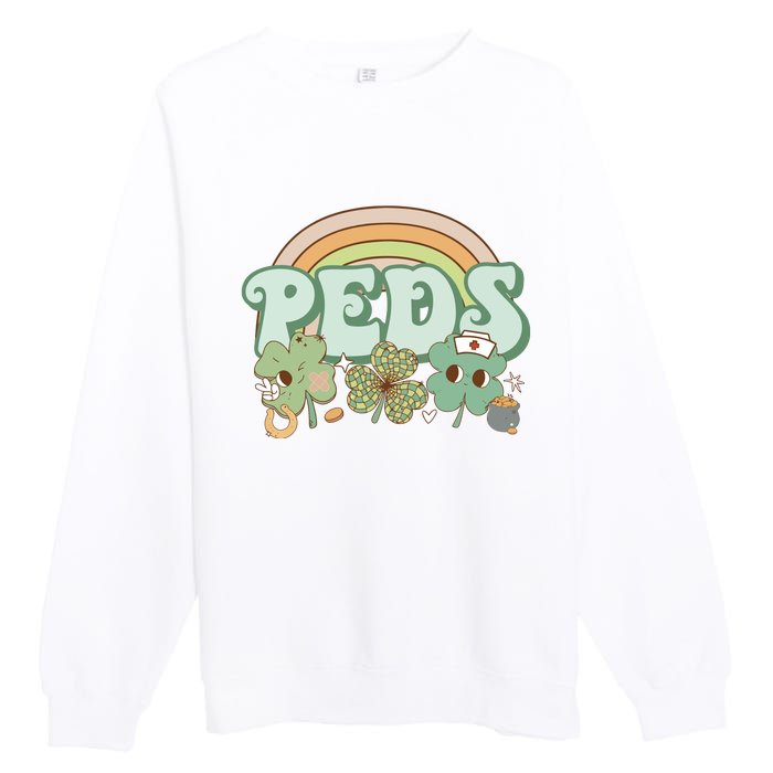 Pediatrics Nurse St Patricks Day Premium Crewneck Sweatshirt