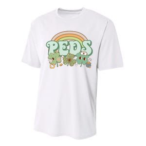 Pediatrics Nurse St Patricks Day Performance Sprint T-Shirt