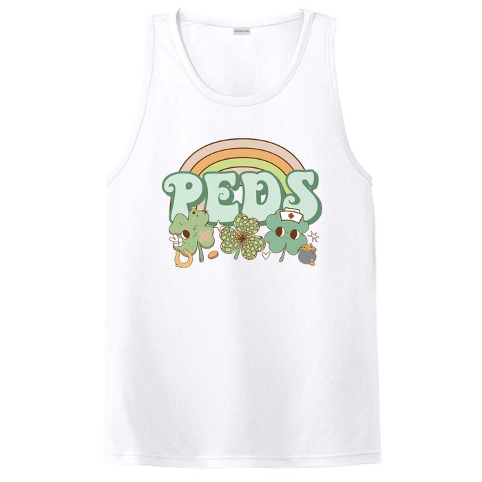 Pediatrics Nurse St Patricks Day PosiCharge Competitor Tank