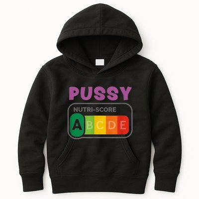 Pussy Nutri Score Funny Kids Hoodie