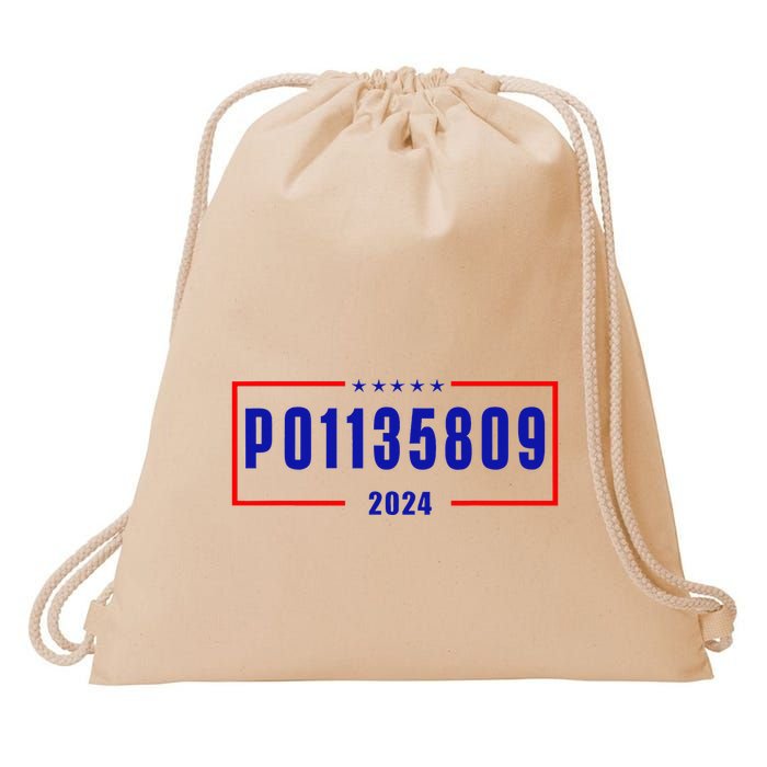 P01135809 Never Surrender Pro Trump 2024 Drawstring Bag