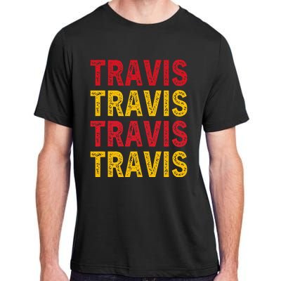 Personalized Name Travis I Love Travis Adult ChromaSoft Performance T-Shirt