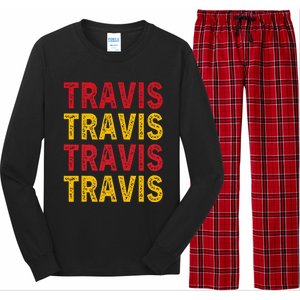 Personalized Name Travis I Love Travis Long Sleeve Pajama Set