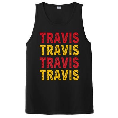 Personalized Name Travis I Love Travis PosiCharge Competitor Tank