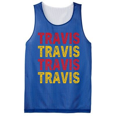 Personalized Name Travis I Love Travis Mesh Reversible Basketball Jersey Tank