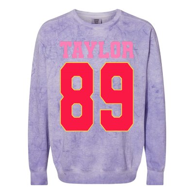 Pink Numbers Ta.Ylor Colorblast Crewneck Sweatshirt