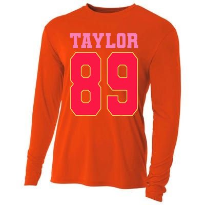 Pink Numbers Ta.Ylor Cooling Performance Long Sleeve Crew