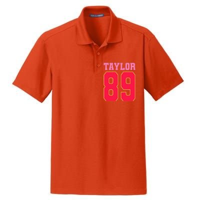 Pink Numbers Ta.Ylor Dry Zone Grid Polo