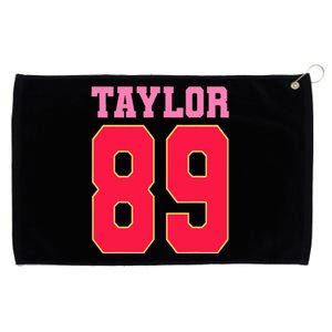 Pink Numbers Ta.Ylor Grommeted Golf Towel