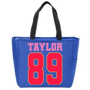 Pink Numbers Ta.Ylor Zip Tote Bag