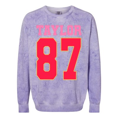 Pink Numbers Taylor 87 Colorblast Crewneck Sweatshirt