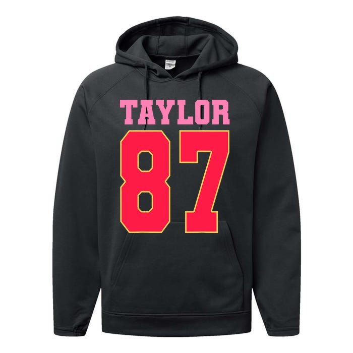 Pink Numbers Taylor 87 Performance Fleece Hoodie