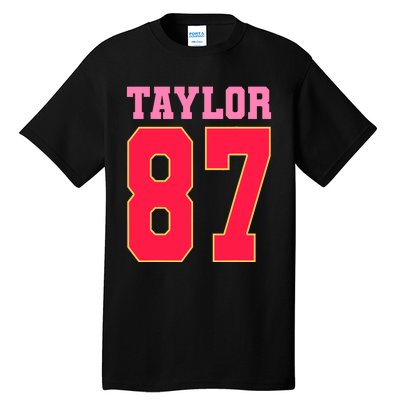 Pink Numbers Taylor 87 Tall T-Shirt