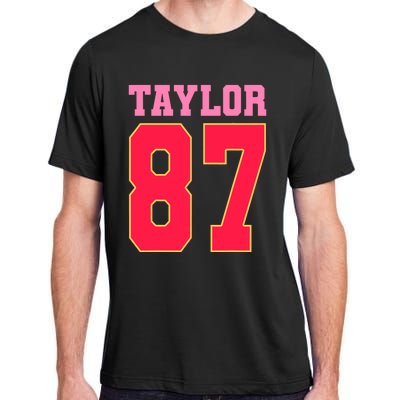 Pink Numbers Taylor 87 Adult ChromaSoft Performance T-Shirt