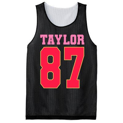 Pink Numbers Taylor 87 Mesh Reversible Basketball Jersey Tank