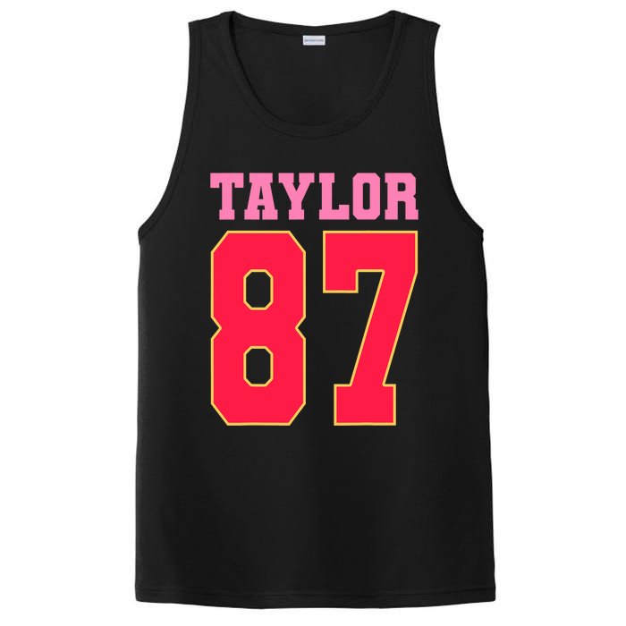 Pink Numbers Taylor 87 PosiCharge Competitor Tank