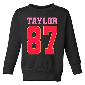 Pink Numbers Taylor 87 Toddler Sweatshirt