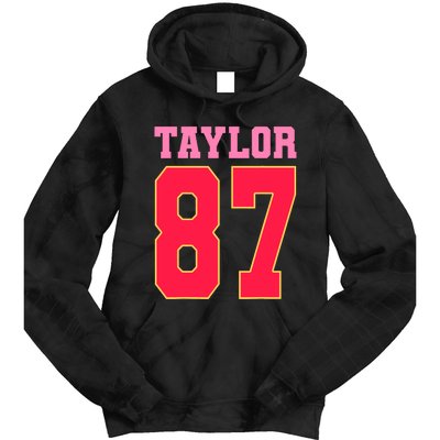 Pink Numbers Taylor 87 Tie Dye Hoodie