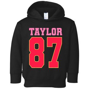 Pink Numbers Taylor 87 Toddler Hoodie